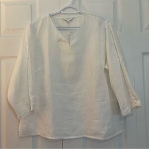 Elegant Cream Blouse with Button Detail